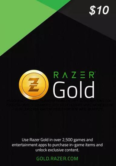 USA Razer Gold 10 USD Kinkekaart cover image