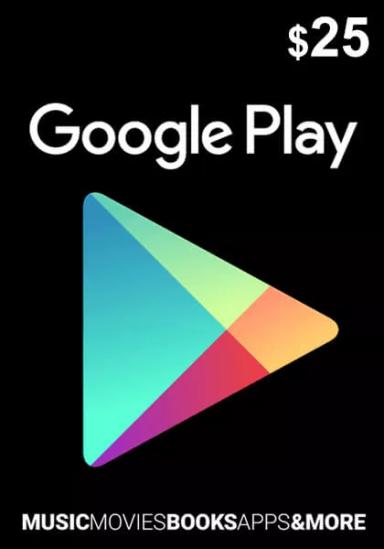 USA Google Play 25 Dollar Kinkekaart cover image
